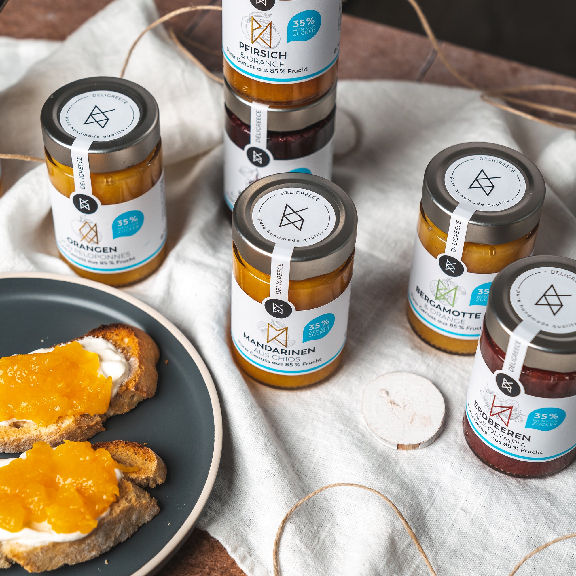 Fruchtaufstriche 85% Genusspaket, weniger Zucker