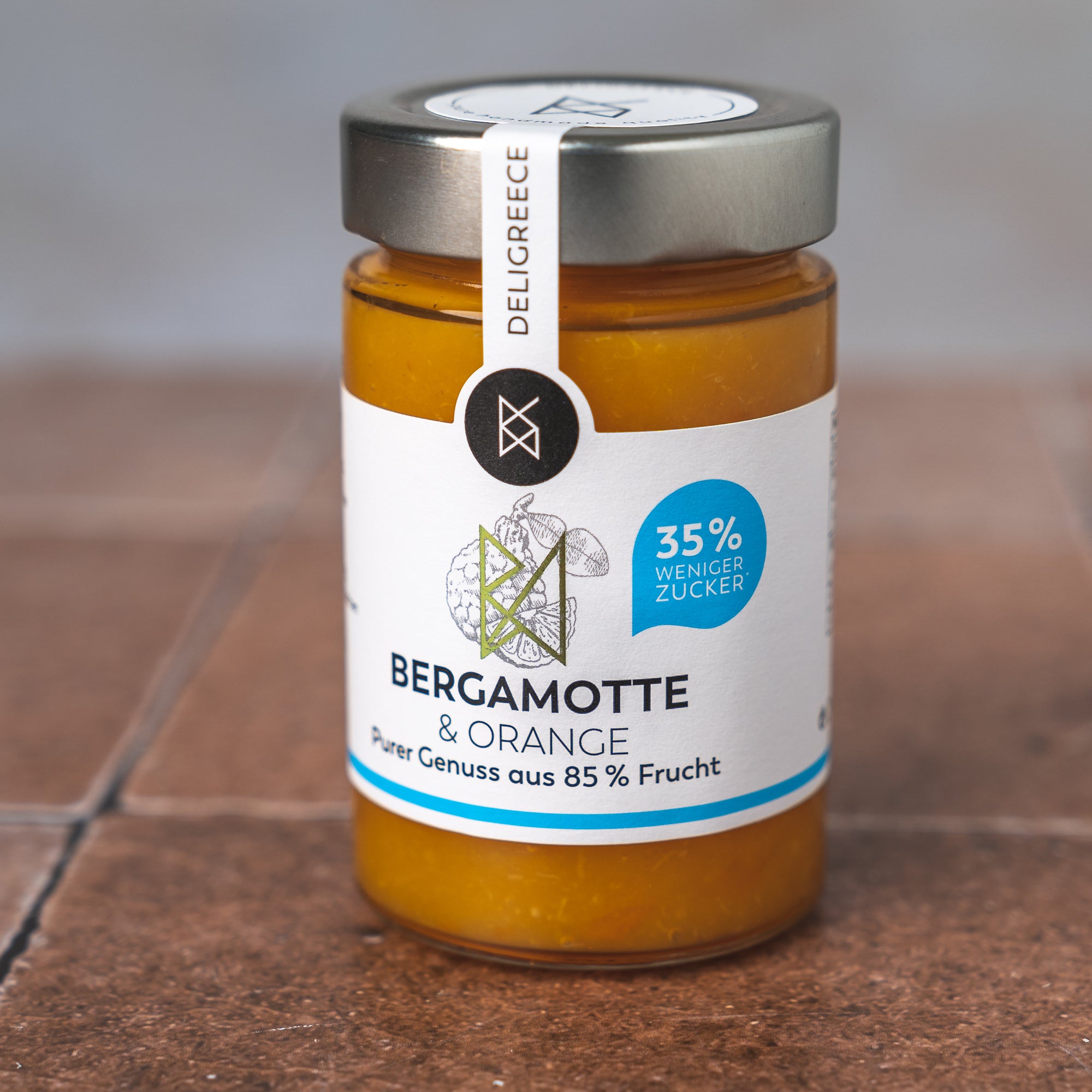 Bergamotte Aufstrich 85%, weniger Zucker