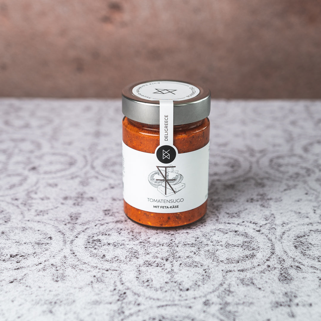 Tomatensugo Feta-Käse