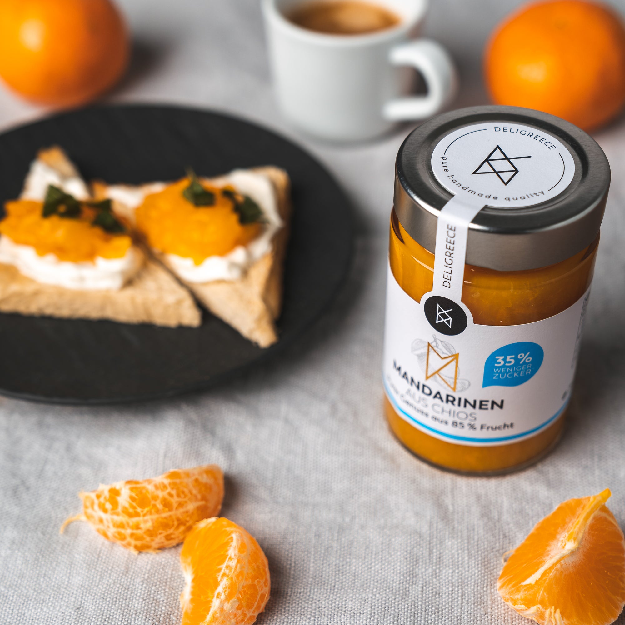 Mandarinen Aufstrich 85%, weniger Zucker