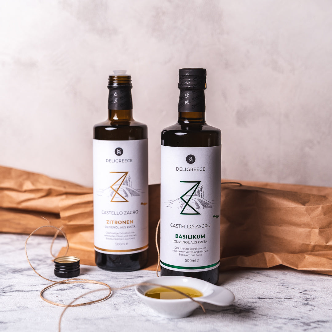 Basilikum & Zitrone: Olivenöl-Set