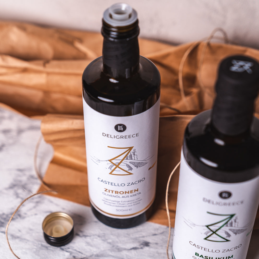 Basilikum & Zitrone: Olivenöl-Set