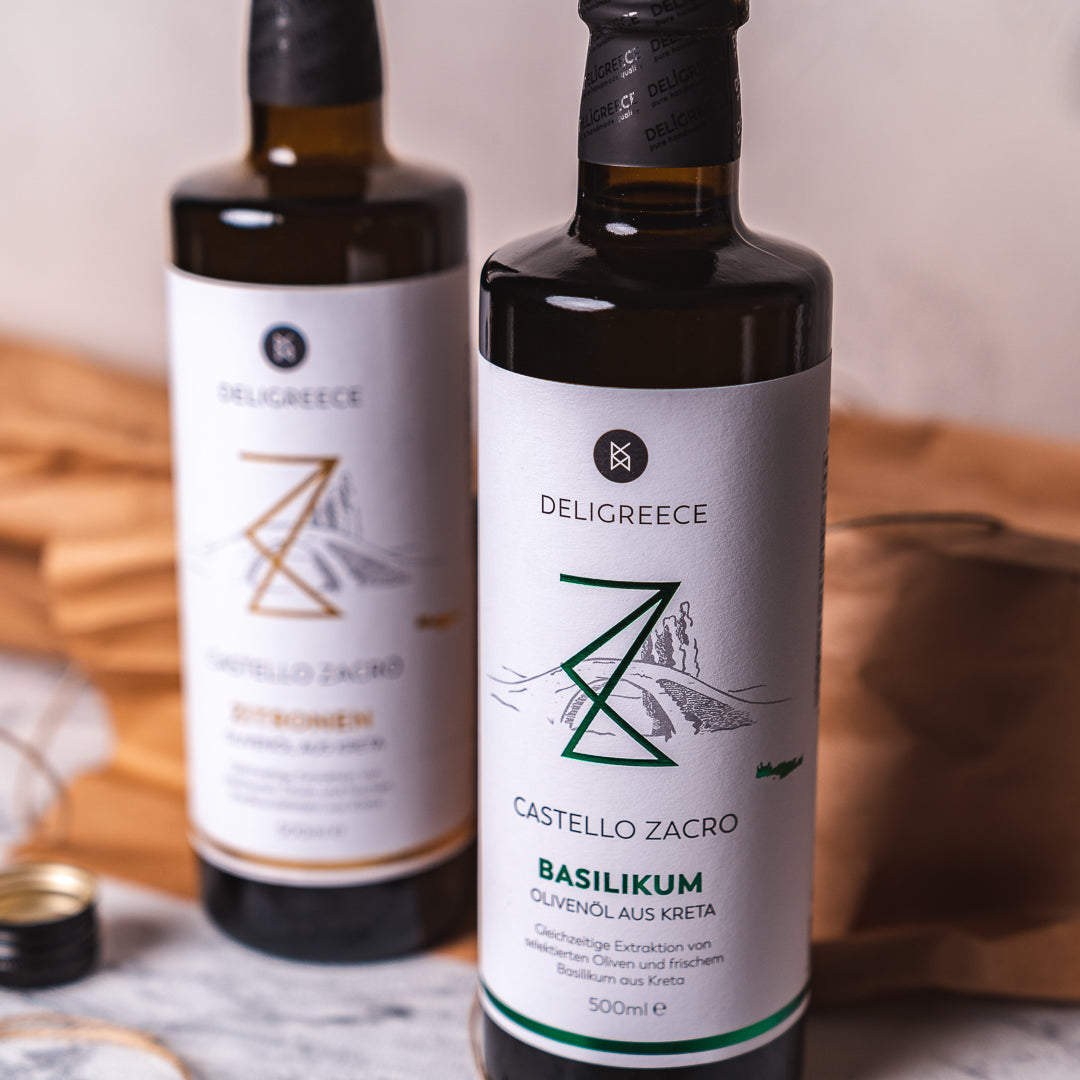 Basilikum & Zitrone: Olivenöl-Set